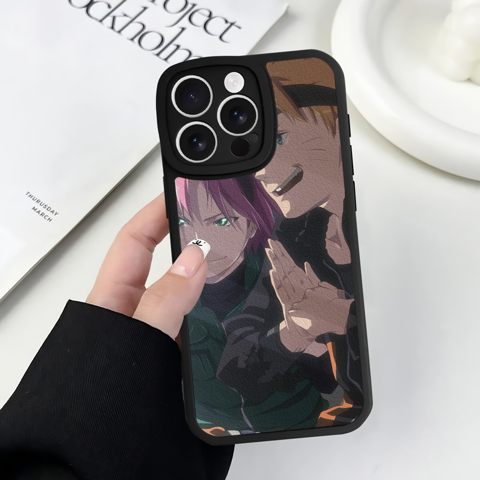 （画像用） NARUTO -ナルト- NARUTO -ナルト- 疾風伝 【iPhone 16シリーズ対応】シリコンスマホケース（レザー調） 材質：シリコン